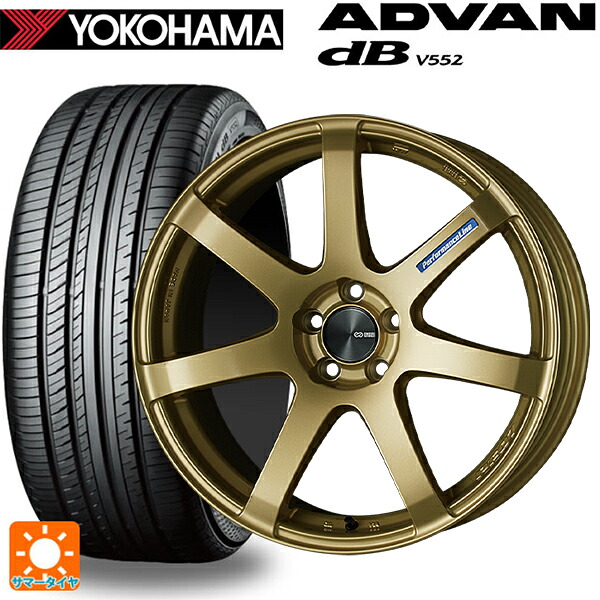 235/60R18 107W XL ヨコハマ アドバンデシベル V552 for SUV 正規品 エンケイ パフォーマンスライン PF07 GO 18-8J 国産車用 サマータイヤホイール4本セット