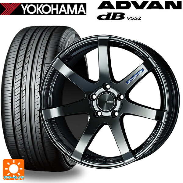 235/60R18 107W XL ヨコハマ アドバンデシベル V552 for SUV 正規品 エンケイ パフォーマンスライン PF07 SBK 18-8J 国産車用 サマータイヤホイール4本セット
