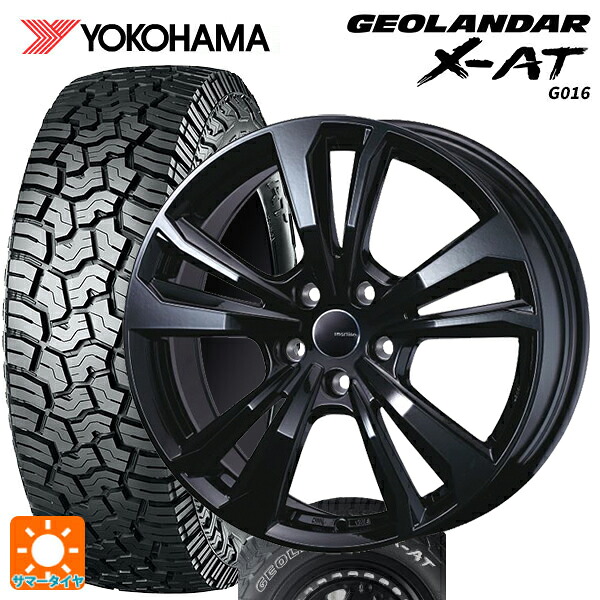 ジープ チェロキー(KL系)用 245/65R17 105/102Q ヨコハマ ジオランダー X-AT G016 ホワイトレター 正規品 ティーエーエス スマートライン 365 ブラック 新品サマータイヤホイール 4本セット