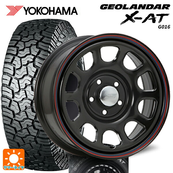 235/70R16 104/101Q ヨコハマ ジオランダー X-AT G016 ホワイトレター 正規品 # エムエルジェイ デイトナ SS Black 16-7J 国産車用 サマータイヤホイール4本セット｜タイヤホイール専門店コニシタイヤ
