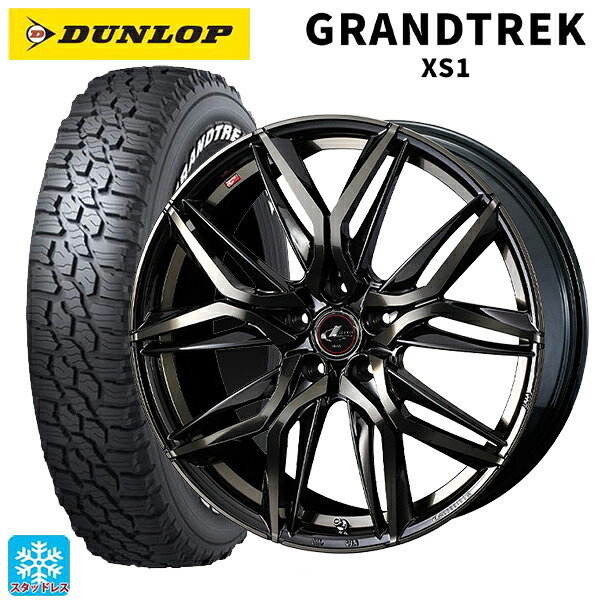 2024年製 215/70R16 100/97N ダンロップ グラントレックXS1 ホワイトレター # ウェッズ レオニス LM PBMC/TI 16-6.5J 国産車用 スタッドレスタイヤホイール4本セット