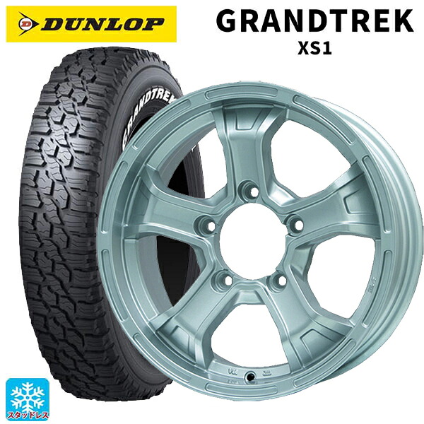 2024年製 215/70R16 100/97N ダンロップ グラントレックXS1 ホワイトレター # ビックウェイ ビーマッド ケー S 16-5.5J 国産車用 スタッドレスタイヤホイール4本セット