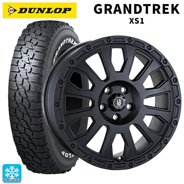 2024年製 215/70R16 100/97N ダンロップ グラントレックXS1 ホワイトレター # 阿部商会 ラ･ストラーダ アベンチュラ WB 16-7J 国産車用 スタッドレスタイヤホイール4本セット