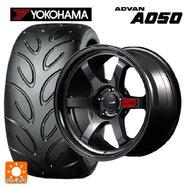 225/40R18 88W ヨコハマ アドバン A050 コンパウンド M 正規品 エムアイディー MIDレーシング R06 クリスタルブラック 18-8.5J 国産車用 サマータイヤホイール4本セット