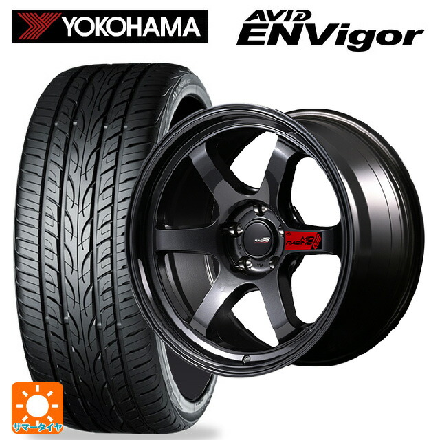 235/45R18 98W ヨコハマ エービット エンビガー S321 エムアイディー MIDレーシング R06 クリスタルブラック 18-8.5J 国産車用 サマータイヤホイール4本セット
