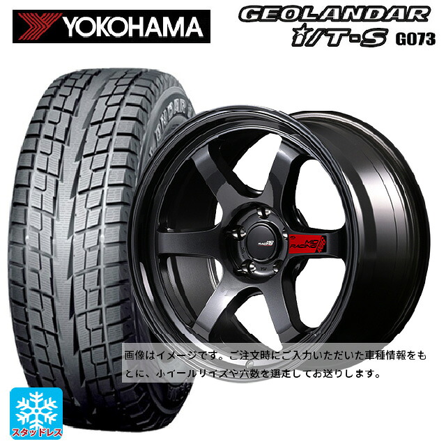 215/60R17 96Q ヨコハマ ジオランダー ITS G073 正規品 エムアイディー MIDレーシング R06 クリスタルブラック 17-7.5J 国産車用 スタッドレスタイヤホイール4本セット｜タイヤホイール専門店コニシタイヤ