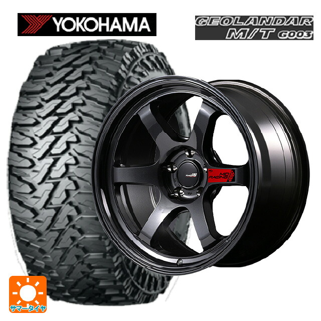 2024年製 225/65R17 107/103Q ヨコハマ ジオランダー M/T G003 正規品 # エムアイディー MIDレーシング R06 クリスタルブラック 17-7J 国産車用 サマータイヤホイール4本セット｜タイヤホイール専門店コニシタイヤ