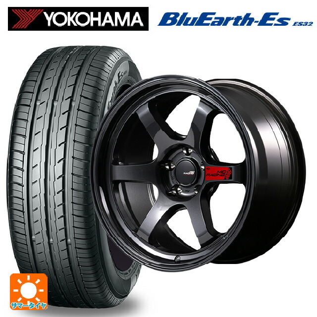 ホンダ シビック タイプR(FL5)用 265/35R18 93W ヨコハマ ブルーアースEs ES32 エムアイディー MIDレーシング R06 クリスタルブラック 新品サマータイヤホイール 4本セット