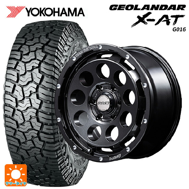 トヨタ ランドクルーザー300(300系)用 265/70R18 124/121Q ヨコハマ ジオランダー X-AT G016 ブラックレター 正規品 レイズ チームデイトナ D9 スペックm ANL 新品サマータイヤホイール 4本セット