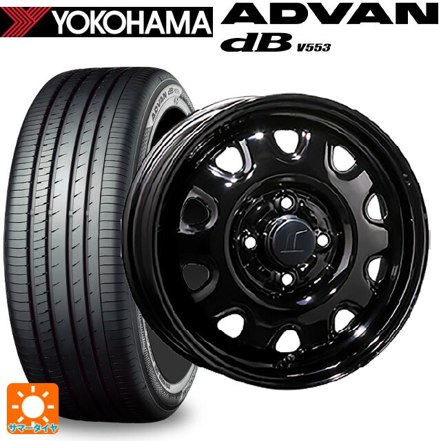 155/65R14 75H ヨコハマ アドバンデシベル V553 正規品 トピー M73 ブラック（スチール） 14-4.5J 国産車用 サマータイヤホイール4本セット 48,264円