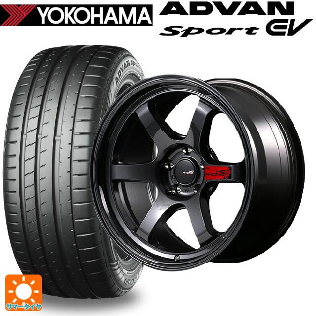 235/45R18 98Y XL ヨコハマ アドバンスポーツ EV V108 正規品 エムアイディー MIDレーシング R06 # クリスタルブラック 18-8.5J 国産車用 サマータイヤホイール4本セット|タイヤホイール専門店コニシタイヤ