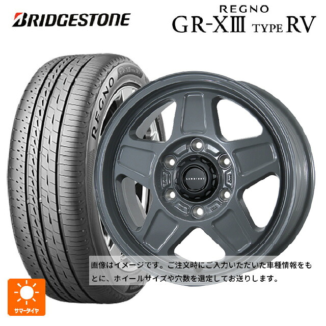 215/65R16 98H ブリヂストン レグノ GR-X3 タイプ RV 正規品 # トピー ランドフット GWD # GRAY 16-5.5J 国産車用 サマータイヤホイール4本セット