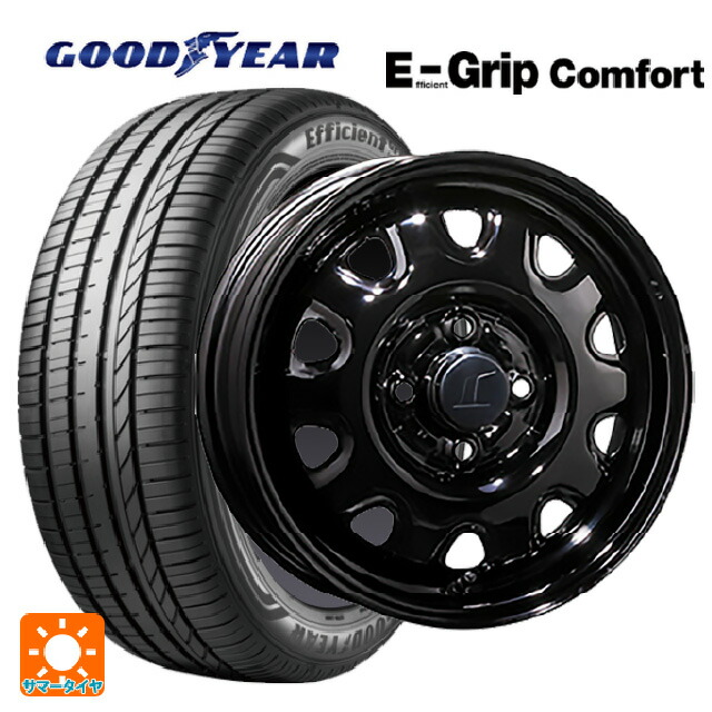 165/60R14 75H グッドイヤー エフィシェントグリップ コンフォート トピー M73 ブラック（スチール） 14-4.5J 国産車用 サマータイヤホイール4本セット｜タイヤホイール専門店コニシタイヤ