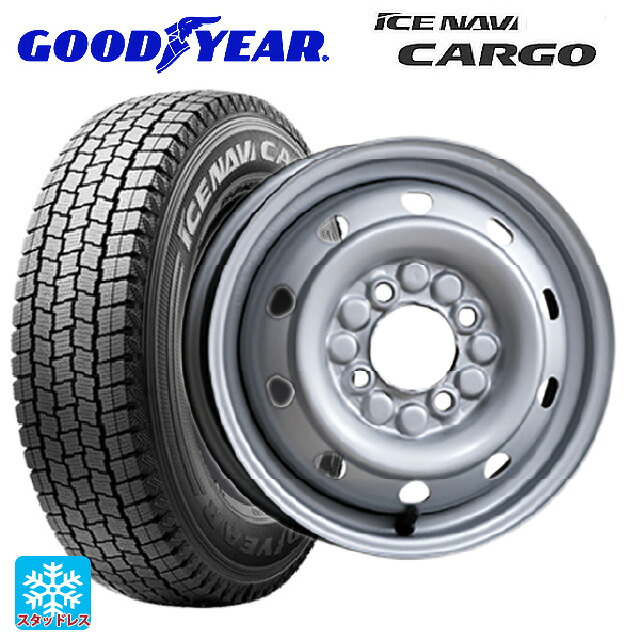 145/80R12 80/78N グッドイヤー アイスナビ カーゴ トピー M74 グレー（スチール） 12-3.5J 国産車用 スタッドレスタイヤホイール4本セット