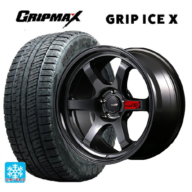 225/40R18 92H XL グリップマックス グリップアイスX ブラックレター エムアイディー MIDレーシング R06 クリスタルブラック 18-8.5J 国産車用 スタッドレスタイヤホイール4本セット