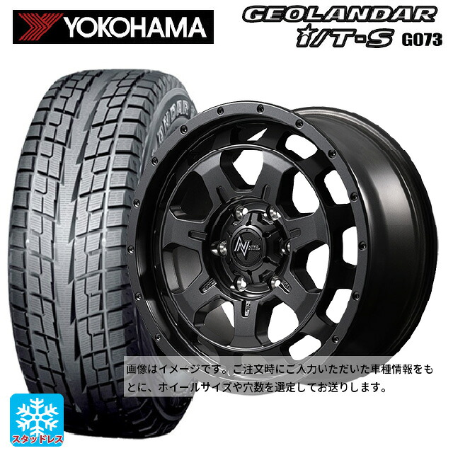 2025年製 215/60R17 96Q ヨコハマ ジオランダー ITS G073 正規品 エムアイディー ナイトロパワー M7 ファランクス バレルブラック 17-7J 国産車用 スタッドレスタイヤホイール4本セット