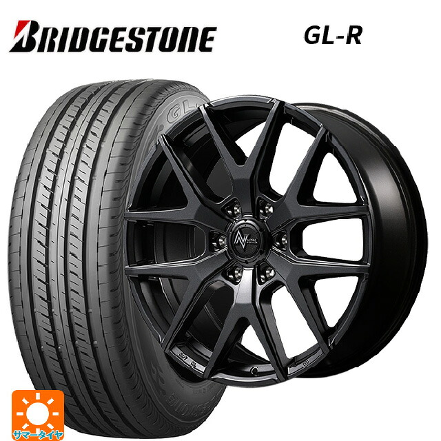 ニッサン NV350キャラバン(E26系)用 215/60R17 109/107R ブリヂストン GL-R 正規品 エムアイディー ナイトロパワー M62 トマホーク バレルブラック 新品サマータイヤホイール 4本セット