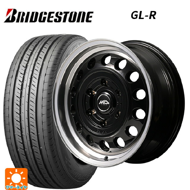 215/65R16 109/107R ブリヂストン GL-R 正規品 エムアイディー ガルシア シスコ タイプ2 ブラック/リムポリッシュ 16-6.5J 国産車用 サマータイヤホイール4本セット