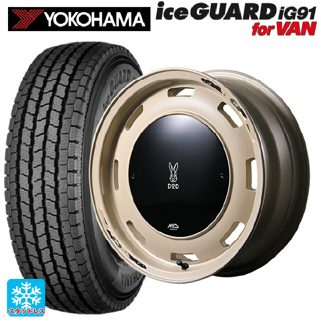 スズキ ジムニーノマド(JC74W)用 225/75R16 118/116L ヨコハマ アイスガード IG91 for VAN エムアイディー ウシャリントバリ セミグロスサンドベージュ 新品スタッドレスタイヤホイール 4本セット｜タイヤホイール専門店コニシタイヤ