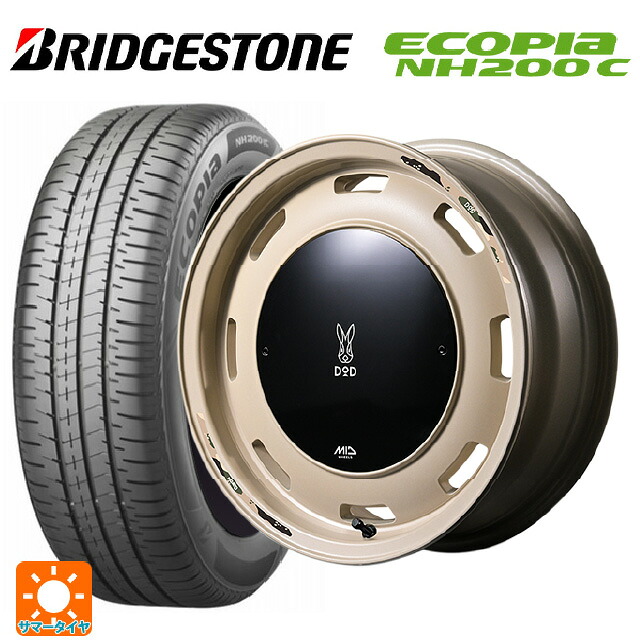 165/60R15 77H ブリヂストン エコピア NH200C 正規品 エムアイディー ウシャリントバリ セミグロスサンドベージュ 15-4.5J 国産車用 サマータイヤホイール4本セット|タイヤホイール専門店コニシタイヤ