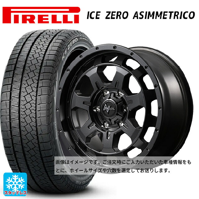 215/60R17 96H ピレリ アイスゼロ アシンメトリコ 正規品 # エムアイディー ナイトロパワー M7 ファランクス バレルブラック 17-7J 国産車用 スタッドレスタイヤホイール4本セット
