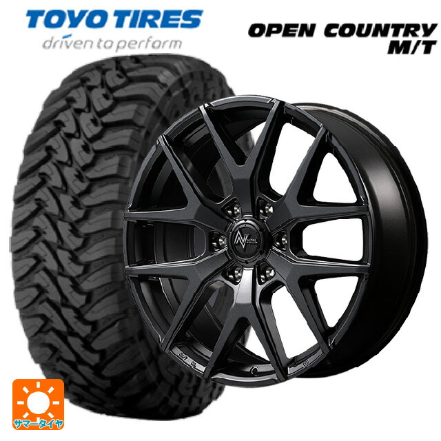 在庫有 トヨタ ランドクルーザー300(300系)用 275/70R18 125/122P トーヨー オープンカントリー MT ブラックレター # エムアイディー ナイトロパワー M62 トマホーク # バレルブラック 新品サマータイヤホイール 4本セット