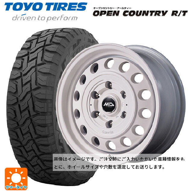 スズキ ジムニーシエラ(74系)用 215/70R16 100Q トーヨー オープンカントリー RT ブラックレター エムアイディー ガルシア シスコ タイプ2 オールドイングリッシュホワイト 新品サマータイヤホイール 5本セット