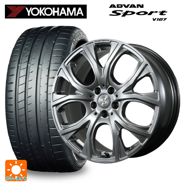 BMW iX3(G08)用 245/50R19 105W XL ★(BMW・ミニ承認) ヨコハマ アドバンスポーツ V107 正規品 トピー チームスパルコ ヴェネージュ H/MG 新品サマータイヤホイール 4本セット