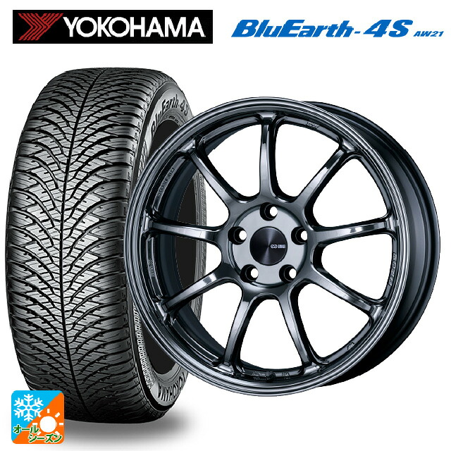 225/50R18 99W XL ヨコハマ ブルーアース4S AW21 # エンケイ パフォーマンスライン PF09 # SBK 18-7.5J 国産車用 オールシーズンタイヤホイール4本セット