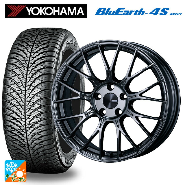 225/50R18 99W XL ヨコハマ ブルーアース4S AW21 # エンケイ パフォーマンスライン PFM1 # SBK 18-7.5J 国産車用 オールシーズンタイヤホイール4本セット