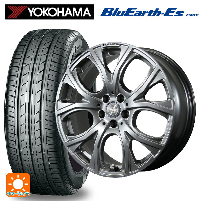 シトロエン C5X(E435)用 225/55R18 98V ヨコハマ ブルーアースEs ES32 # トピー チームスパルコ ヴェネージュ H/MG 新品サマータイヤホイール 4本セット