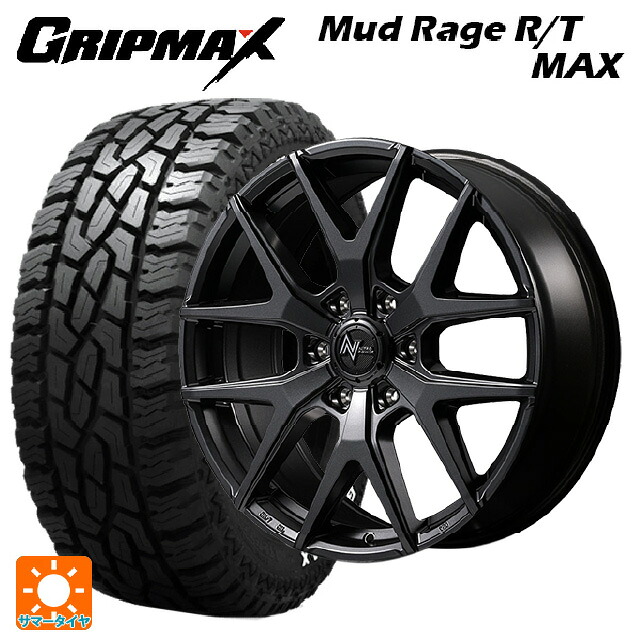 トヨタ ランドクルーザーFJ(240系)用 265/70R17 123/120Q グリップマックス マッドレイジ RTマックス ホワイトレター エムアイディー ナイトロパワー M62 トマホーク バレルブラック 新品サマータイヤホイール 4本セット|タイヤホイール専門店コニシタイヤ