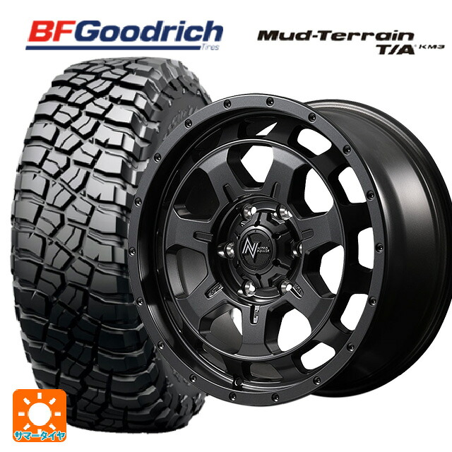 トヨタ ランドクルーザー300(300系)用 275/70R18 125/122Q BFグッドリッチ マッドテレーン TA KM3 ブラックレター 正規品 エムアイディー ナイトロパワー M7 ファランクス バレルブラック 新品サマータイヤホイール 4本セット