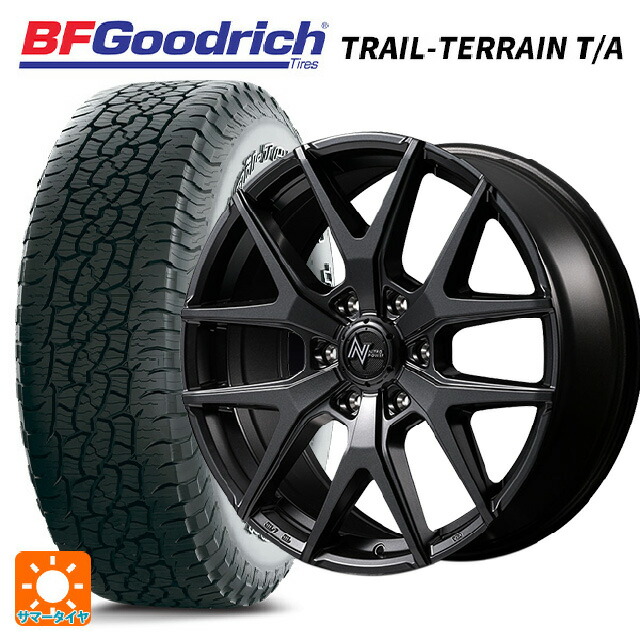 トヨタ ハイラックス(120系)用 265/65R17 112T BFグッドリッチ トレイルテレーン T/A ホワイトレター 正規品 エムアイディー ナイトロパワー M62 トマホーク バレルブラック 新品サマータイヤホイール 4本セット|タイヤホイール専門店コニシタイヤ