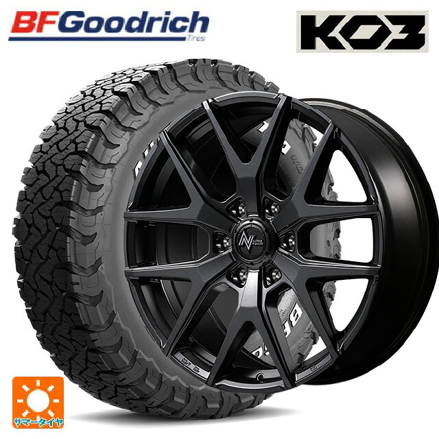 トヨタ ハイラックス(120系)用 285/70R17 121/118S BFグッドリッチ オールテレーン TA KO3 ホワイトレター 正規品 # エムアイディー ナイトロパワー M62 トマホーク バレルブラック 新品サマータイヤホイール 4本セット|タイヤホイール専門店コニシタイヤ