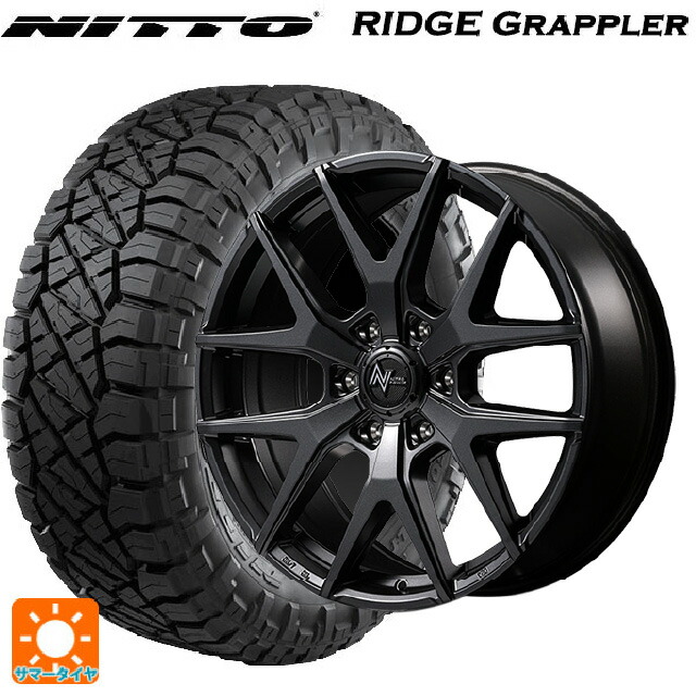 トヨタ ランドクルーザープラド(150系)用 285/70R17 121/118Q ニットー リッジグラップラー エムアイディー ナイトロパワー M62 トマホーク バレルブラック 新品サマータイヤホイール 4本セット