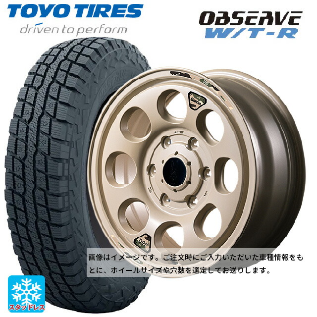スズキ ジムニーシエラ(74系)用 225/70R16 102/99Q トーヨー オブザーブ W/T-R エムアイディー ウシャリン セミグロスサンドベージュ 新品スタッドレスタイヤホイール 5本セット