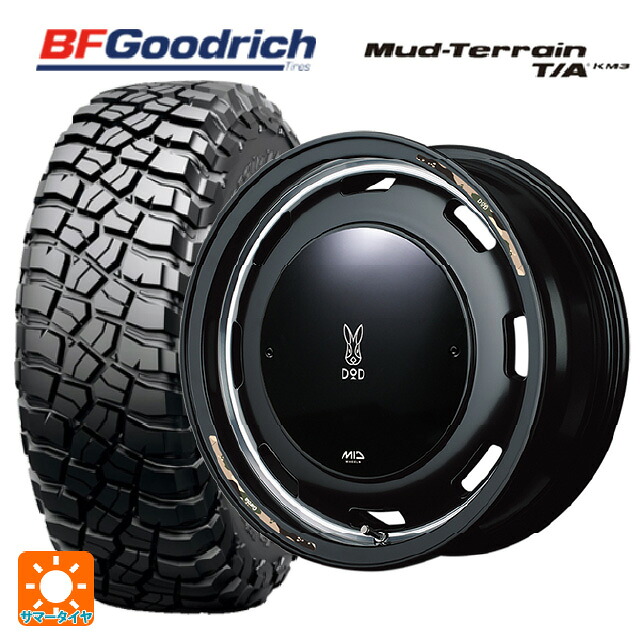 スズキ ジムニーノマド(JC74W)用 225/75R16 115/112Q BFグッドリッチ マッドテレーン TA KM3 ブラックレター 正規品 エムアイディー ウシャリントバリ セミグロスブラック/リムヴァーレイポリッシュ 新品サマータイヤホイール 4本セット