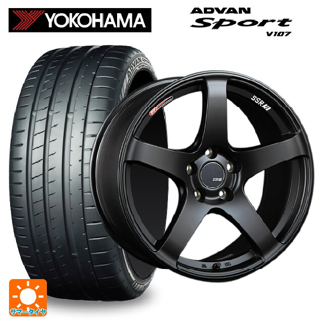 205/45R17 88W XL ヨコハマ アドバンスポーツ V107 正規品 タナベ SSR GT V01 フラットブラック/レッドライン 17-7J 国産車用 サマータイヤホイール4本セット｜タイヤホイール専門店コニシタイヤ