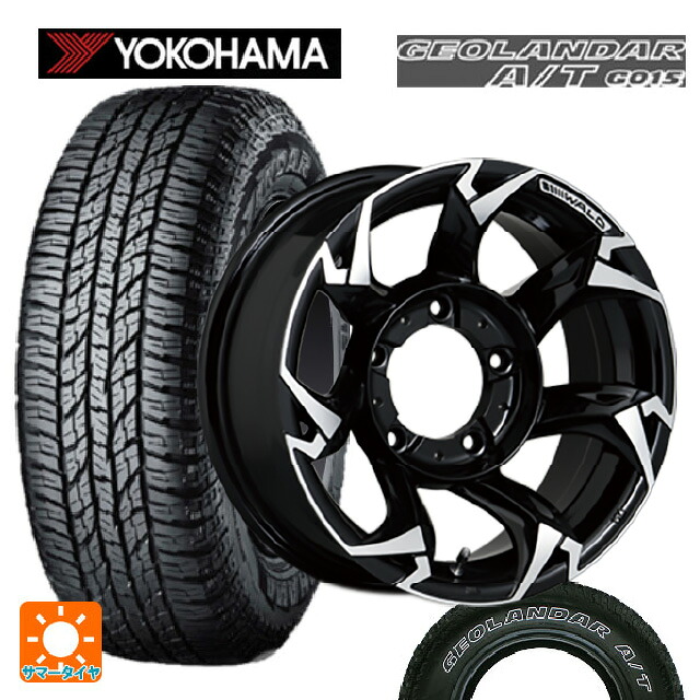 スズキ ジムニーノマド(JC74W)用 225/75R16 115/112R ヨコハマ ジオランダー A/T G015 ホワイトレター 正規品 ヴァルド ボルサリノ SUV V11-C SUV ブラック/ポリッシュ 新品サマータイヤホイール 4本セット