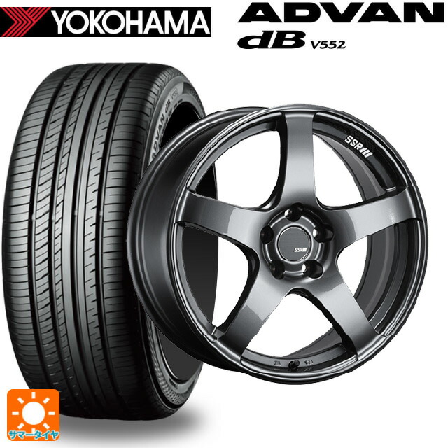 235/60R18 107W XL ヨコハマ アドバンデシベル V552 for SUV 正規品 タナベ SSR GT V01 グラファイトガンメタ 18-8.5J 国産車用 サマータイヤホイール4本セット|タイヤホイール専門店コニシタイヤ