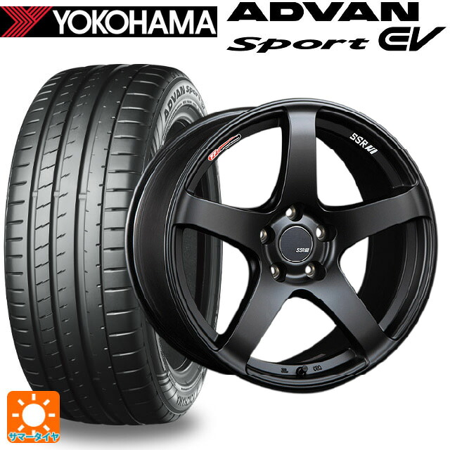 235/45R18 98Y XL ヨコハマ アドバンスポーツ EV V108 正規品 タナベ SSR GT V01 フラットブラック/レッドライン 18-8.5J 国産車用 サマータイヤホイール4本セット