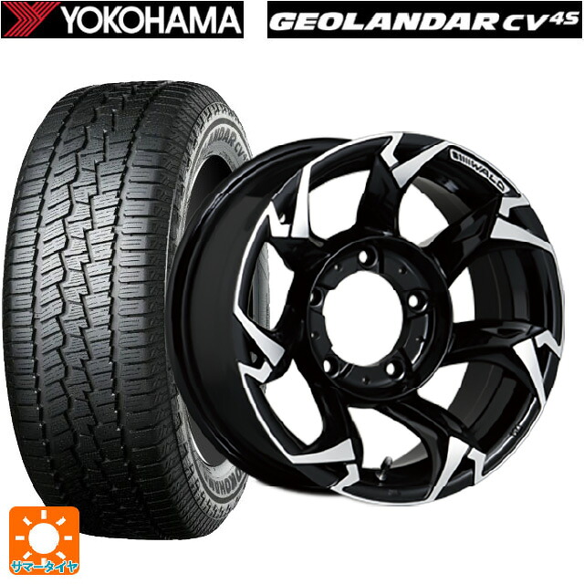 スズキ ジムニーシエラ(74系)用 225/70R16 103H ヨコハマ ジオランダー CV G058 正規品 ヴァルド ボルサリノ SUV V11-C SUV ブラック/ポリッシュ 新品サマータイヤホイール 5本セット|タイヤホイール専門店コニシタイヤ
