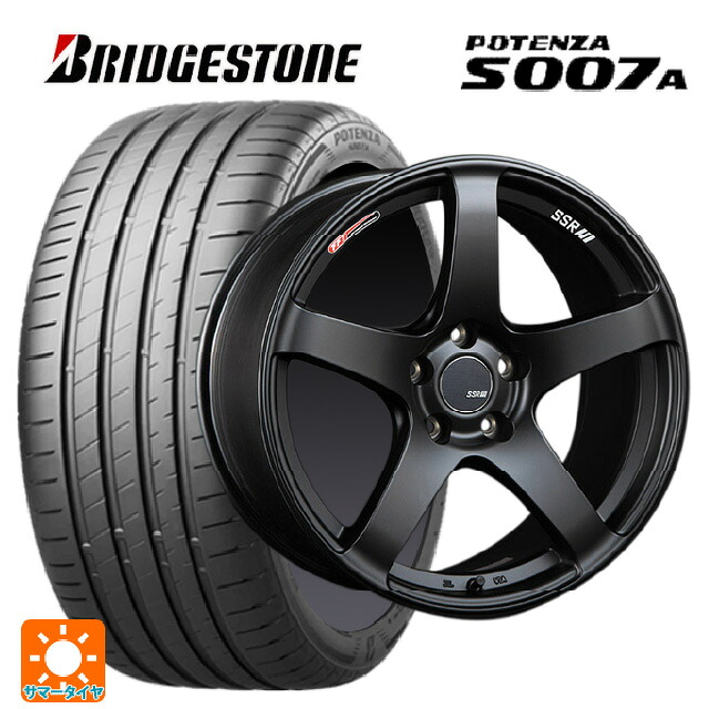 235/45R17 97Y XL ブリヂストン ポテンザ S007A 正規品 タナベ SSR GT V01 フラットブラック/レッドライン 17-7J 国産車用 サマータイヤホイール4本セット|タイヤホイール専門店コニシタイヤ