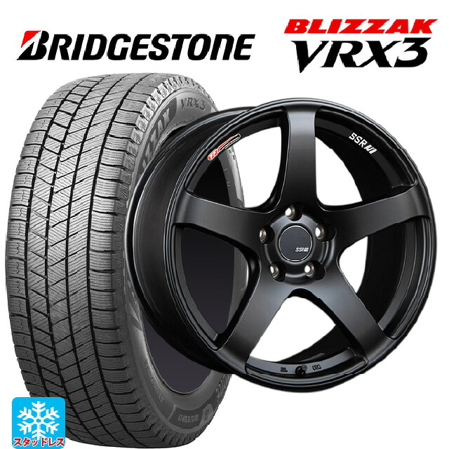 215/45R18 89Q ブリヂストン ブリザック VRX3 正規品 # タナベ SSR GT V01 フラットブラック/レッドライン 18-8.5J 国産車用 スタッドレスタイヤホイール4本セット|タイヤホイール専門店コニシタイヤ