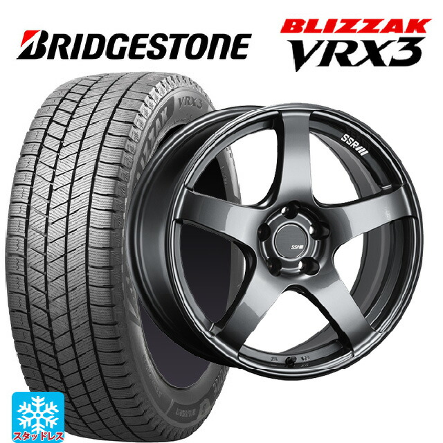 225/60R17 99Q ブリヂストン ブリザック VRX3 正規品 # タナベ SSR GT V01 グラファイトガンメタ 17-7J 国産車用 スタッドレスタイヤホイール4本セット|タイヤホイール専門店コニシタイヤ