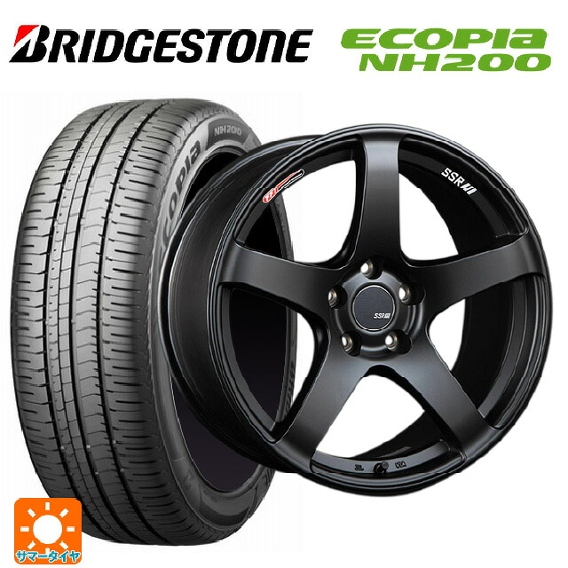 225/45R17 94W XL ブリヂストン エコピア NH200 正規品 タナベ SSR GT V01 フラットブラック/レッドライン 17-7J 国産車用 サマータイヤホイール4本セット