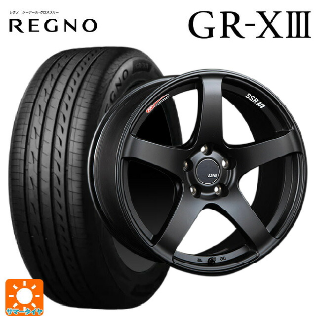 225/50R18 95W ブリヂストン レグノ GR-X3 正規品 タナベ SSR GT V01 フラットブラック/レッドライン 18-8.5J 国産車用 サマータイヤホイール4本セット