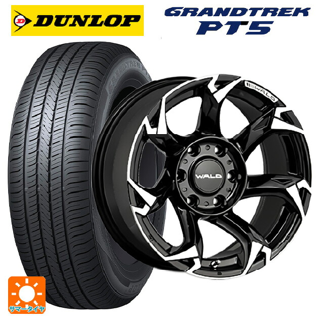 265/70R17 115S ダンロップ グラントレックPT5 ヴァルド ボルサリノ SUV V11-C SUV ブラック/ポリッシュ 17-8J 国産車用 サマータイヤホイール4本セット 142,935円