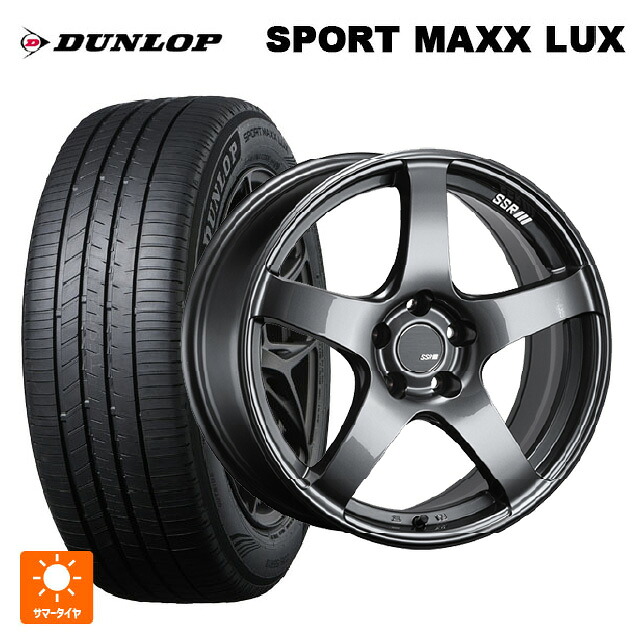 225/45R18 95W XL ダンロップ スポーツ マックス ラックス タナベ SSR GT V01 グラファイトガンメタ 18-7.5J 国産車用 サマータイヤホイール4本セット｜タイヤホイール専門店コニシタイヤ